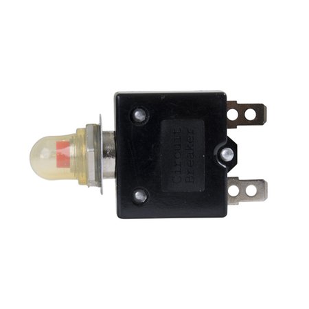 Breaker 10 Amp Push Button with Clear Boot and 1/4in Wide Wire Connections 20180912 Kaivac 10ACBB